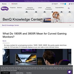 What Do 1800R and 3800R Mean for Curved Gaming Monitors?