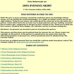 1895 Evening Skirt Pattern