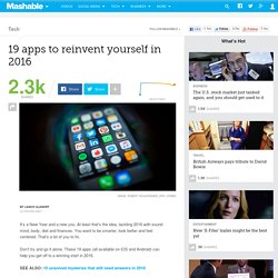 19 apps to reinvent yourself in 2016