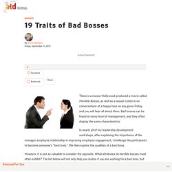 19 Traits of Bad Bosses