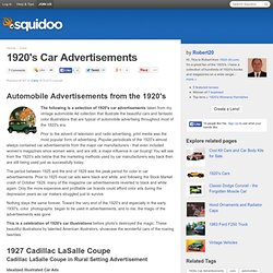 1920's Car Advertisements