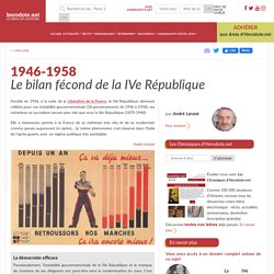 1946-1958 - Le bilan fécond de la IVe République