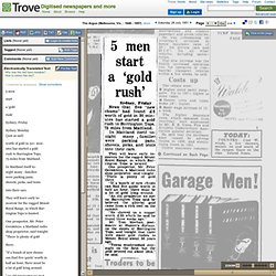 28 Jul 1951 - 5 men start a 'gold rush' Sydney, Friday