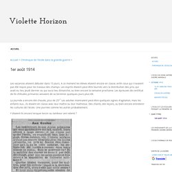 1er août 1914 - Violette Horizon