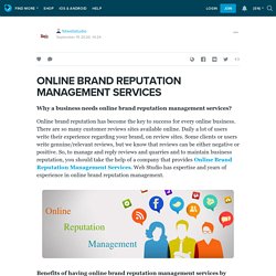 ONLINE BRAND REPUTATION MANAGEMENT SERVICES
