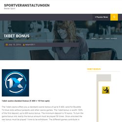 1xbet bonus – Sportveranstaltungen