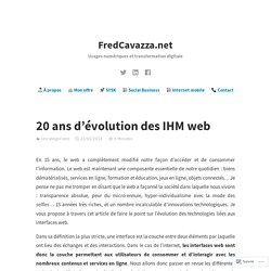 20 ans d’évolution des IHM web