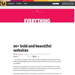 20+ bold and beautiful websites