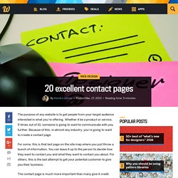 20 excellent contact pages