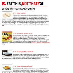 20 Habits That Make You Fat