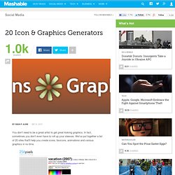 20 Icon &amp; Graphics Generators