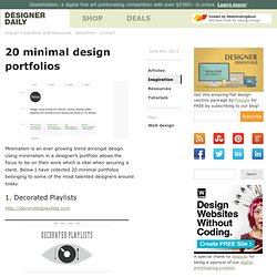 20 minimal design portfolios