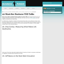 20 Must-See Business TED Talks