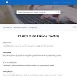 20 Ways to Use Edmodo (Teacher) – Edmodo Help Center