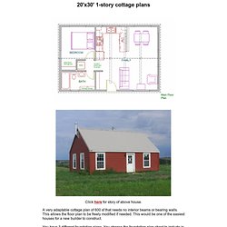 20'x30' 1-story cottage plans