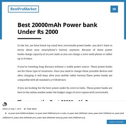 Best 20000mAh Power bank Under Rs 2000 - BestProMarket