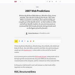 2007 Web Predictions