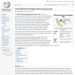 Article: Richmond High School Gang Rape