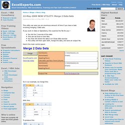 22-May-2009 NEW UTILITY: Merge 2 Data Sets