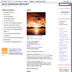 2010 Horizon Report