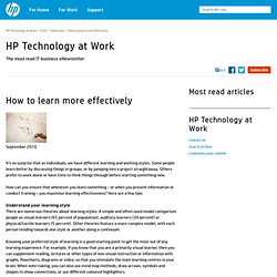 09-2010 : How to learn more effectively