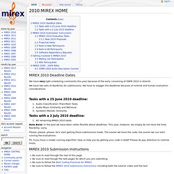 2010:MIREX HOME - MIREX Wiki