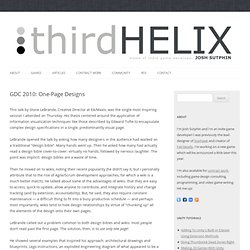 GDC 2010: One-Page Designs