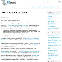 2011 The Year of Open