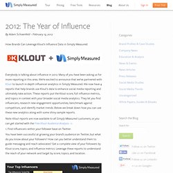 2012: The Year of Influence
