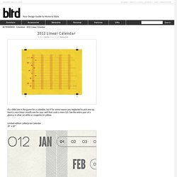 2012 Linear Calendar