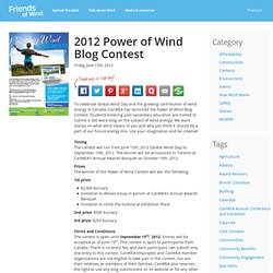 2012 Power of Wind Blog Contest » Friends of Wind
