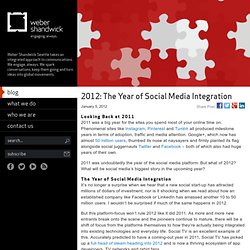 2012 – The Year of Social Media Integration
