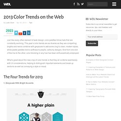 2013 Color Trends on the Web