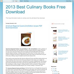 2013 Best Culinary Books Free Download