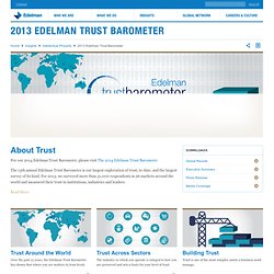 2013 Edelman Trust Barometer