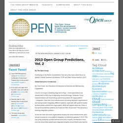 2013 Open Group Predictions, Vol. 2