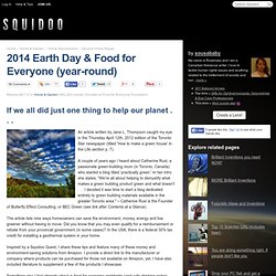 2014 Earth Day & Food for Everyone (year-round)