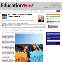 2014 Education Next Poll: No Common Opinion on the Common Core