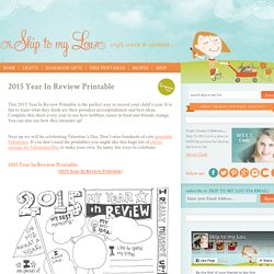 2015 Year In Review Printable
