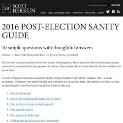 2016 POST-ELECTION SANITY GUIDE