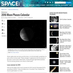 2016 Moon Phases Calendar