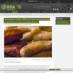 INRA 17/05/16 Alimentation durable : effets d’une taxe environnementale sur les aliments à base de produits animaux