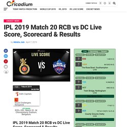 IPL 2019 Match 20 RCB vs DC Live Score ball by ball Commentary