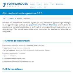 En 2020, Combien gagne-t-on en BTS en Alternance ?