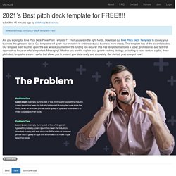 2021’s Best pitch deck template for FREE!!!!