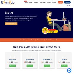 SSC JE 2021 Online Mock Test Series