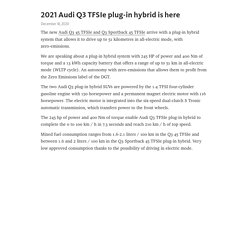 2021 Audi Q3 TFSIe plug-in hybrid is here – Telegraph