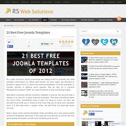 21 Best Free Joomla Templates