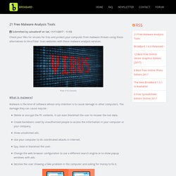 21 Free Malware Analysis Tools