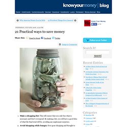 blog.knowyourmoney.co.uk & Blog Archive 21 Practical ways to save money